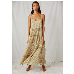 Free People Midnight Dance Maxi Slip Dress In Light Grey
